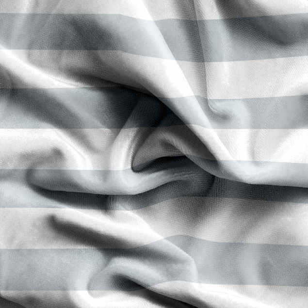 Vorhänge mit Muster No.YK53 Querstreifen Grau Weiß