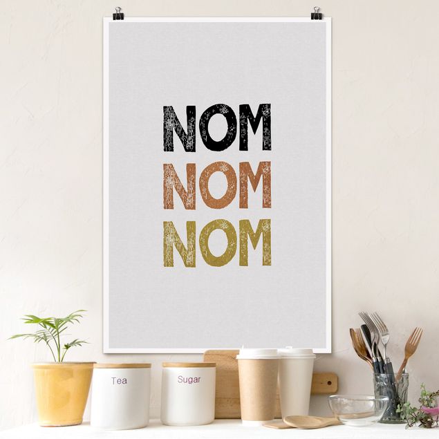 Poster Sprüche Nom Küchen Zitat