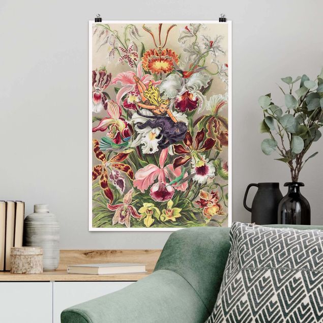 Kunstdrucke Poster Nymphe mit Orchideen
