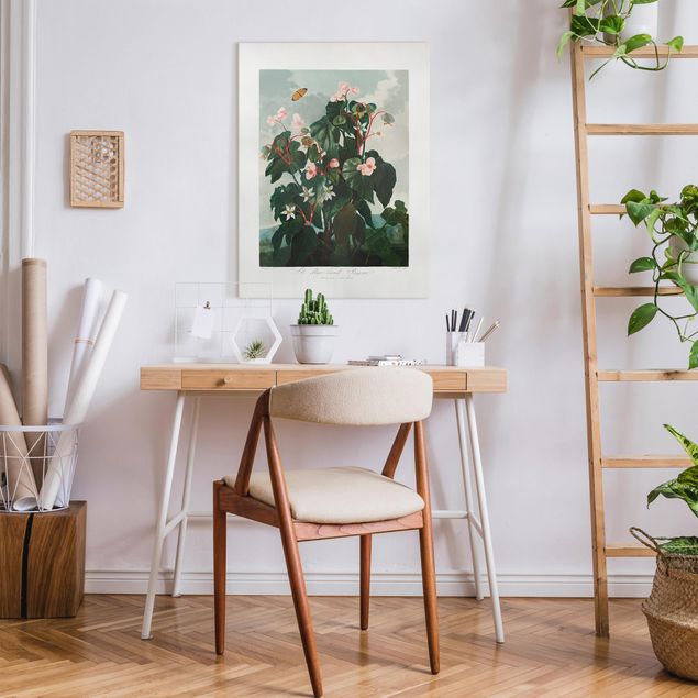Wandbilder Wohnzimmer modern Oblique leafed Begonia