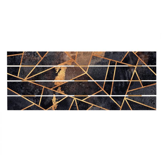 Holzbild - Onyx mit Gold - Panorama