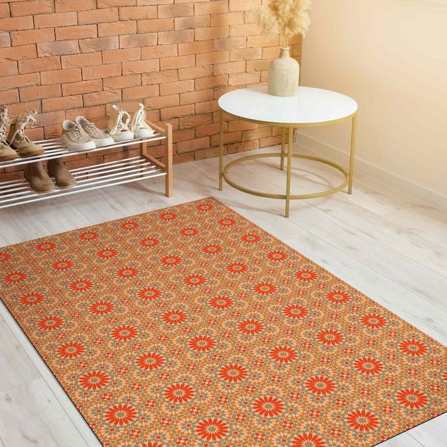 Teppich Fliesenoptik Orientalisches Muster mit bunten Kacheln