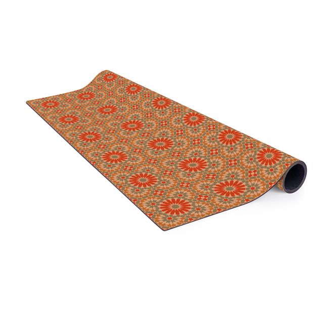 Teppich Orientalisch Orientalisches Muster mit bunten Kacheln