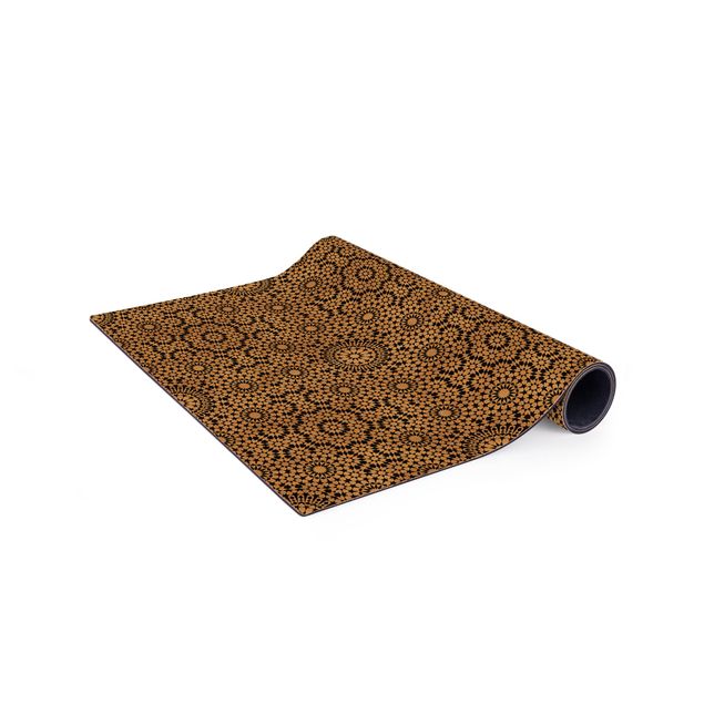 Teppich Orientalisch Orientalisches Muster mit goldenen Sternen