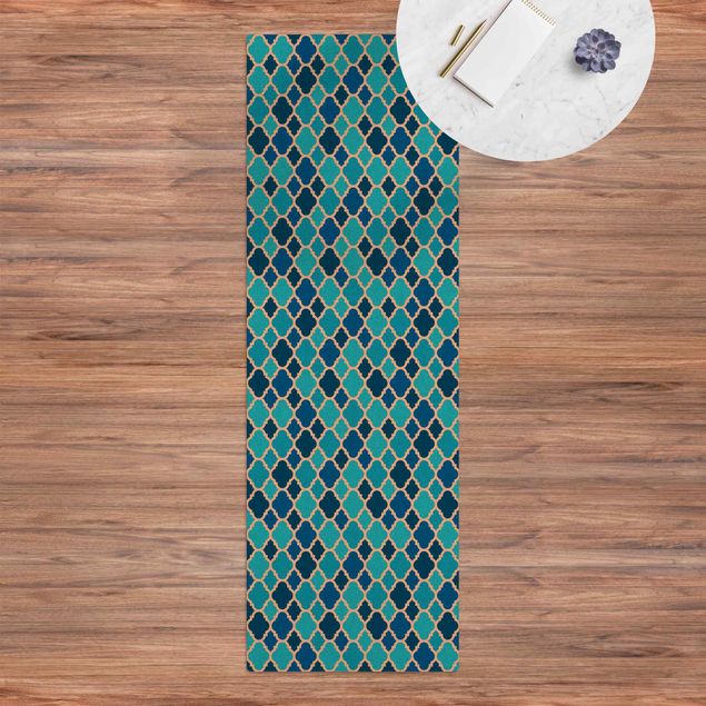 Teppiche Orientalisches Muster mit türkisen Ornamenten