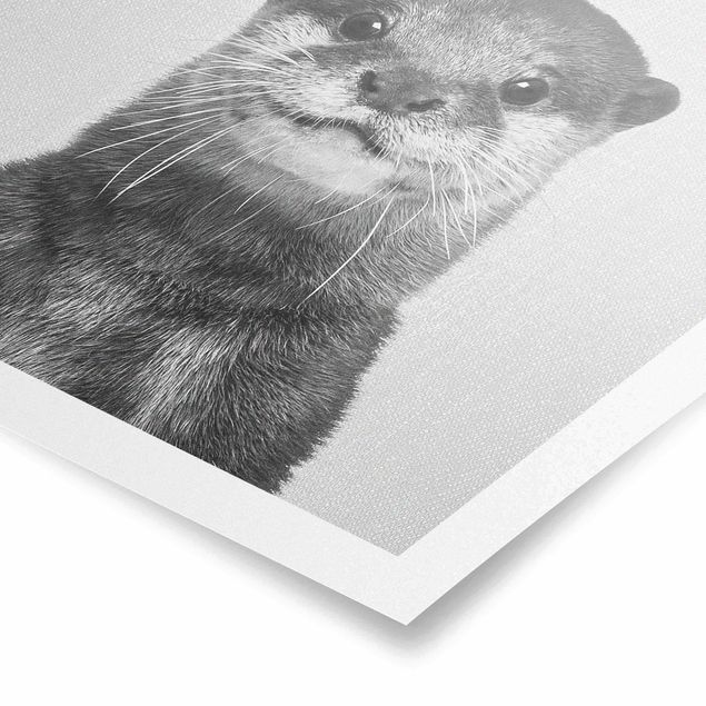 Bilder für die Wand Otter Oswald Schwarz Weiß
