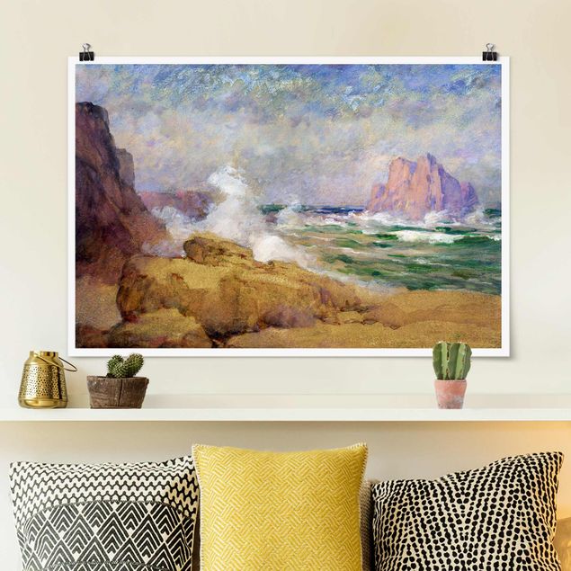 Poster Illustration Ozean an der Bucht Malerei