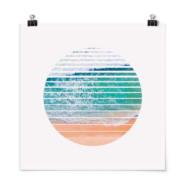 Poster Ozean im Kreis