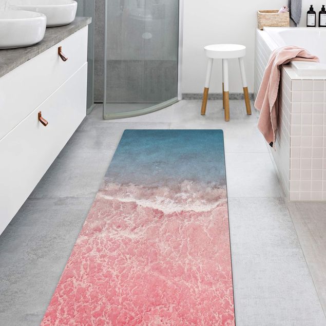 Teppich modern Ozean in Pink