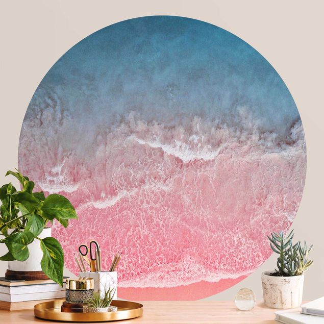 Fototapete Landschaft Ozean in Pink