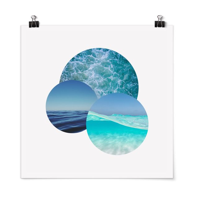 Poster kaufen Ozeane im Kreis
