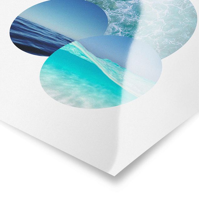 Poster - Ozeane im Kreis - Quadrat 1:1