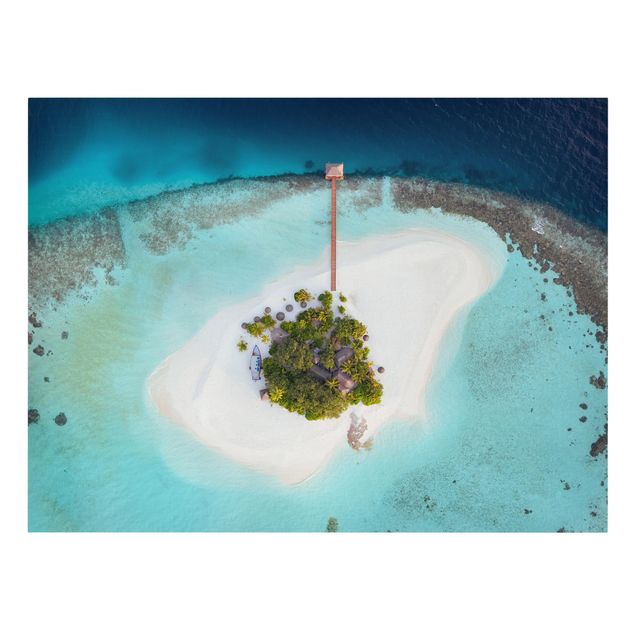 Moderne Leinwandbilder Wohnzimmer Ozeanparadies Malediven