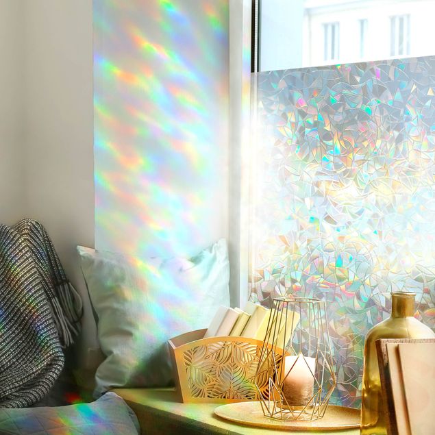 Haftend Fensterfolie Regenbogen Aufkleber Dekorativ UV-Schutz Klebstofffrei 
