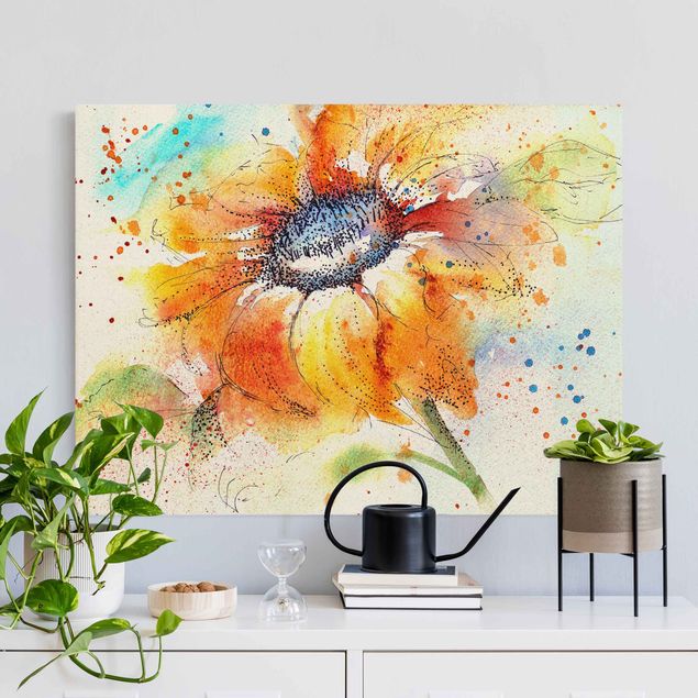 Wandbilder XXL Painted Sunflower