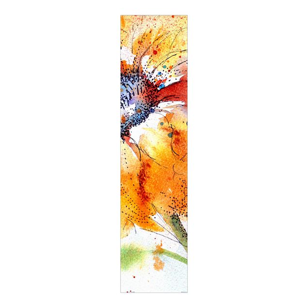 Schiebegardinen mit Motiv 3-teilig Painted Sunflower