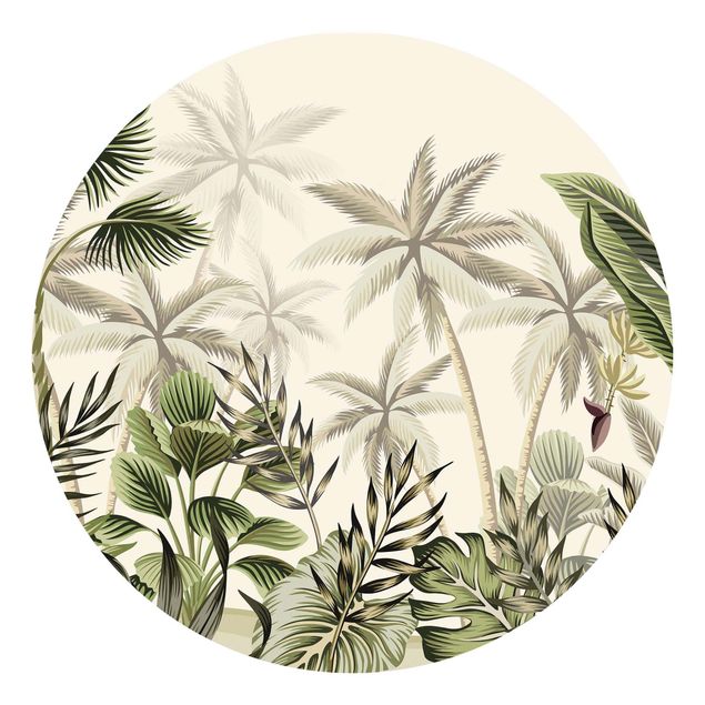 Fototapete grün Palmen im Dschungel