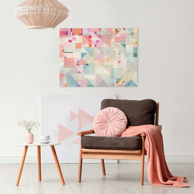 Wandbilder abstrakt Pastellfarbene Dreiecke