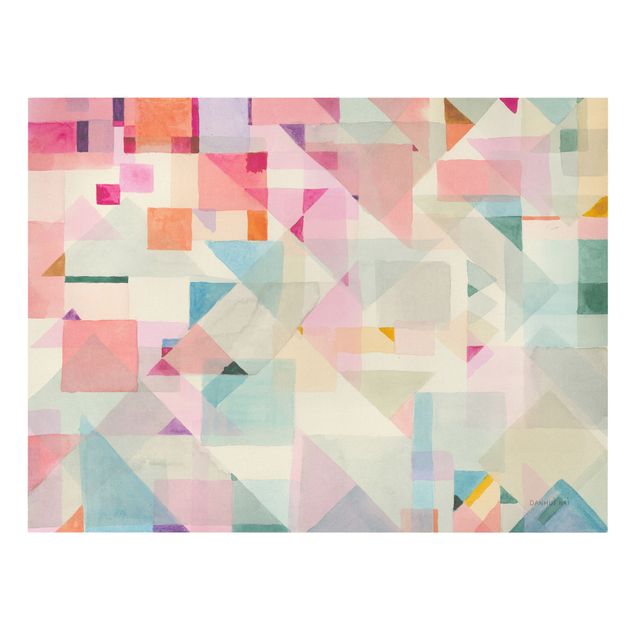 Bilder für die Wand Pastellfarbene Dreiecke