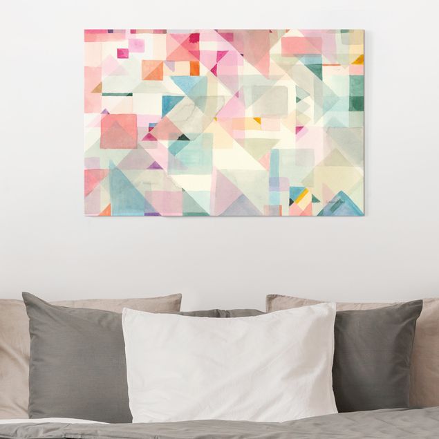 Wandbilder abstrakt Pastellfarbene Dreiecke