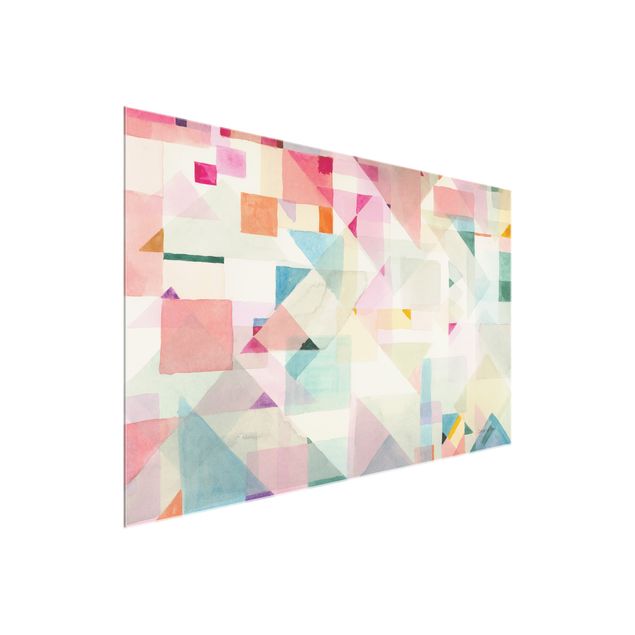Schöne Wandbilder Pastellfarbene Dreiecke