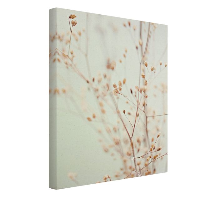 Bilder für die Wand Pastellknospen am Wildblumenzweig