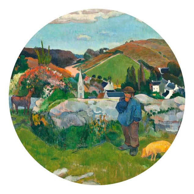 Fototapete Landschaft Paul Gauguin - Der Schweinehirt