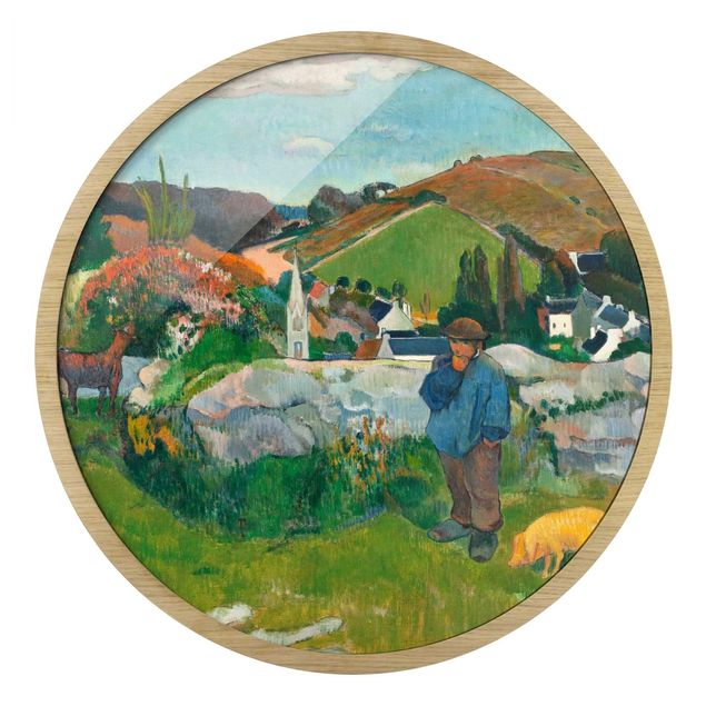 Kunstdrucke mit Rahmen Paul Gauguin - Der Schweinehirt
