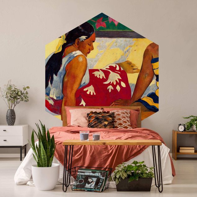 Hexagon Tapete Paul Gauguin - Frauen von Tahiti
