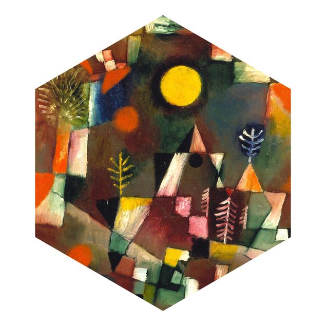 Tapete Hexagon Paul Klee - Der Vollmond