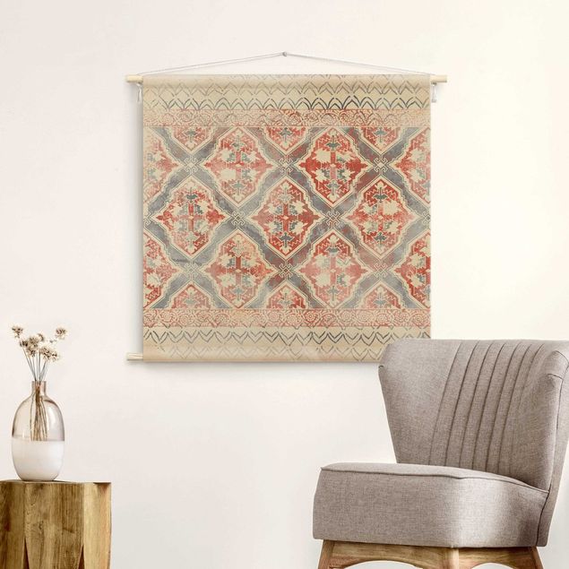Wandteppich orientalisch Persisches Vintage Muster in Indigo II