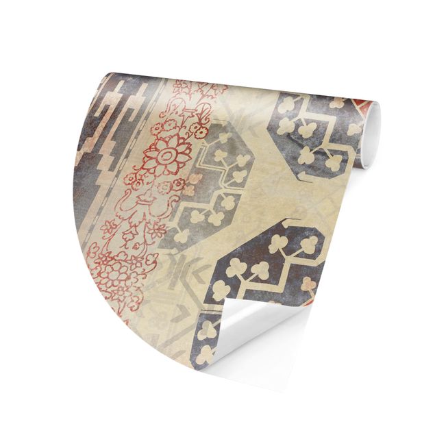 Tapete Persisches Vintage Muster in Indigo IV