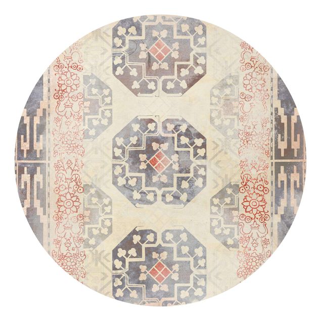 Vintage Tapete Persisches Vintage Muster in Indigo IV