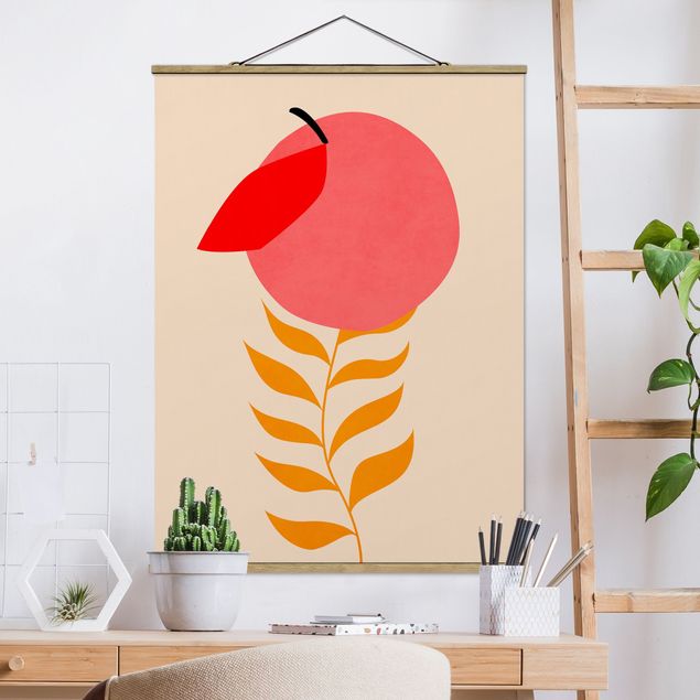 Bilder für die Wand Pfirsichpflanze in Rosa