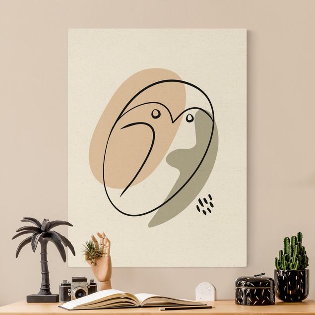 Leinwandbild Kunstdruck Picasso Interpretation - Die Eule