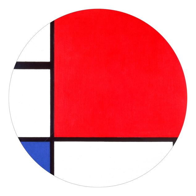 Tapete Piet Mondrian - Komposition Rot Blau Gelb