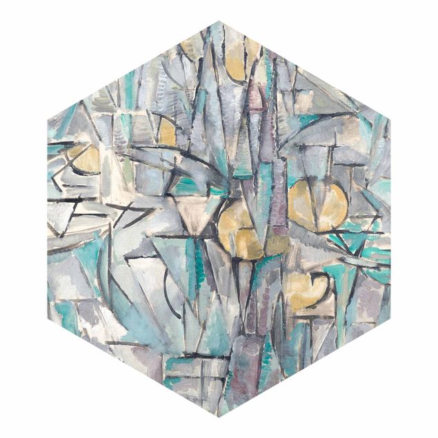 Hexagon Tapete Piet Mondrian - Komposition X