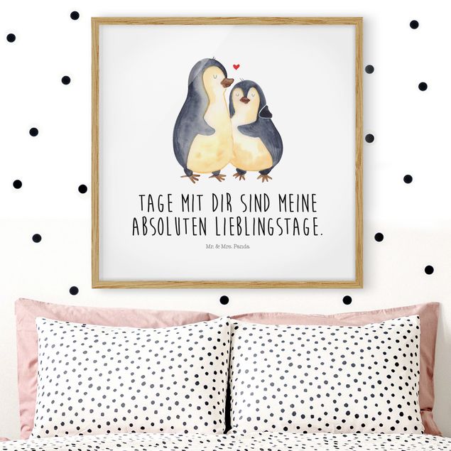 Wandbilder abstrakt Mr. & Mrs. Panda - Pinguin - Lieblingstage