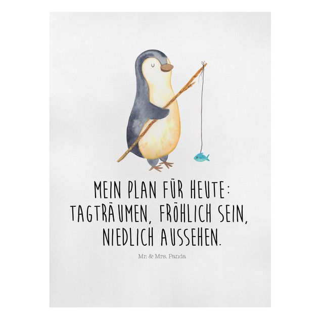 Kunstdrucke auf Leinwand Mr. & Mrs. Panda - Pinguin - Tagträumen