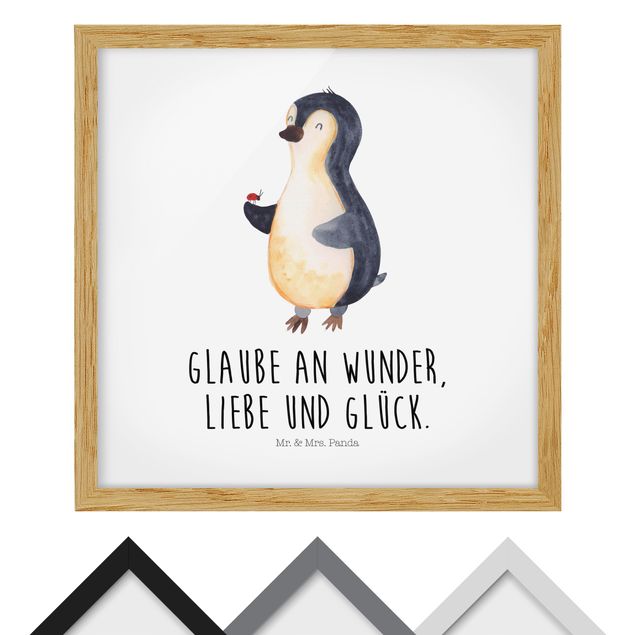 Wandbilder Mr. & Mrs. Panda - Pinguin - Wunder und Glück