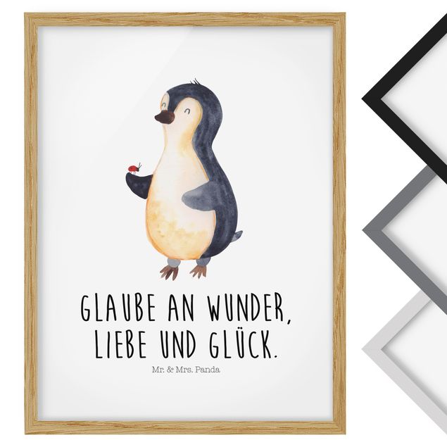 Wandbilder Mr. & Mrs. Panda - Pinguin - Wunder und Glück
