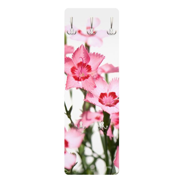 Garderobe Blumen - Pink Flowers - Weiß Rosa Pink