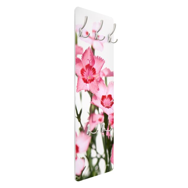 Garderobe Blumen - Pink Flowers - Weiß Rosa Pink