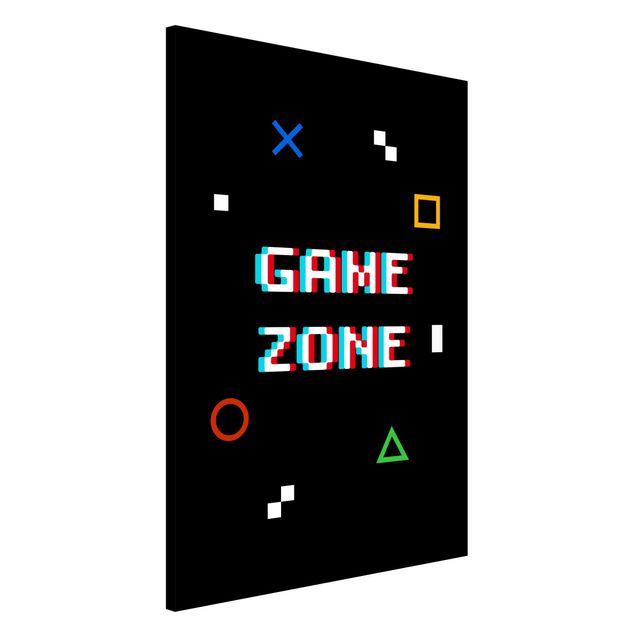 Magnettafel Sprüche Pixel Text Game Zone