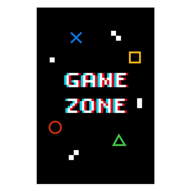 Schöne Wandbilder Pixel Text Game Zone