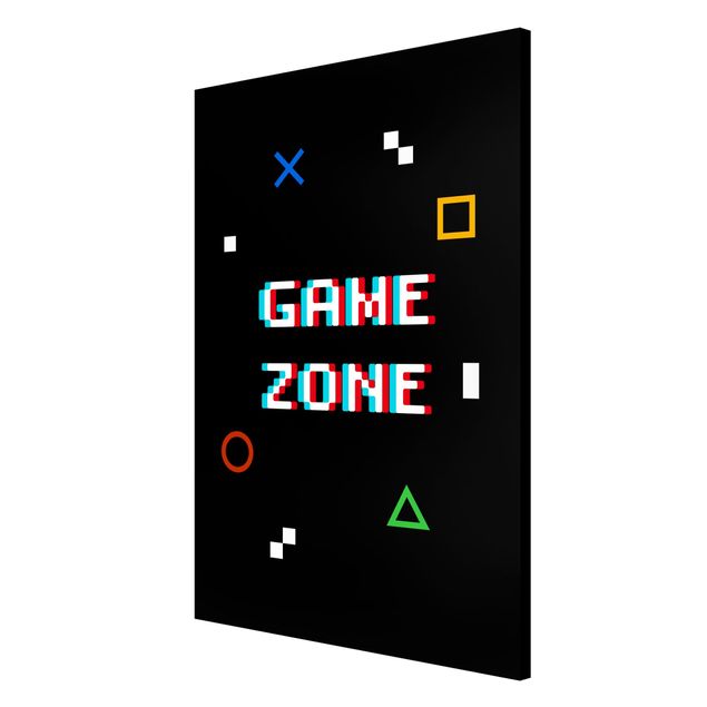 Magnettafel Pixel Text Game Zone