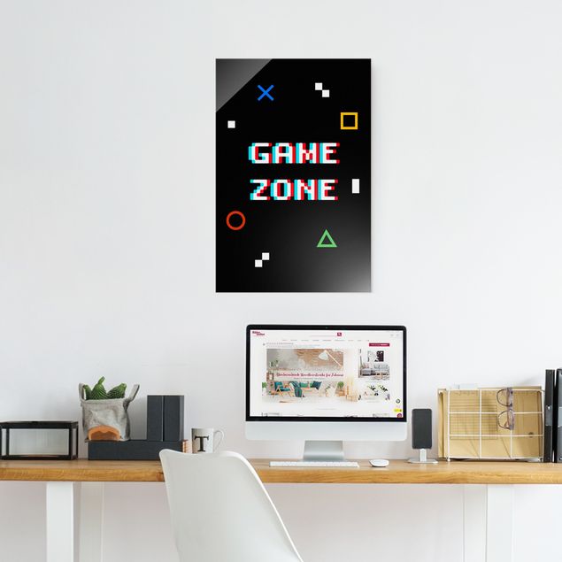 Wandbilder Pixel Spruch Game Zone