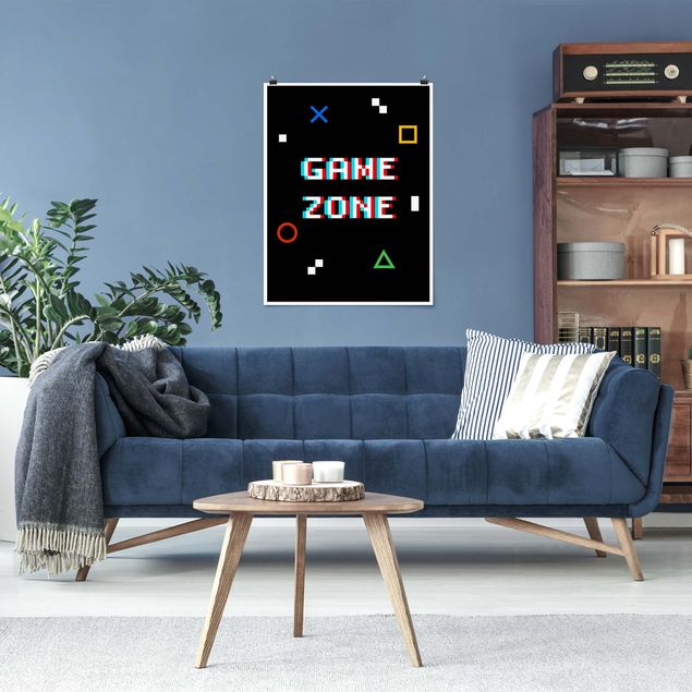 Schöne Wandbilder Pixel Spruch Game Zone