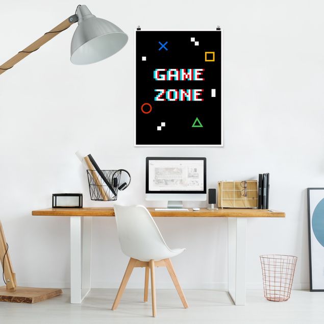 Poster bestellen Pixel Spruch Game Zone