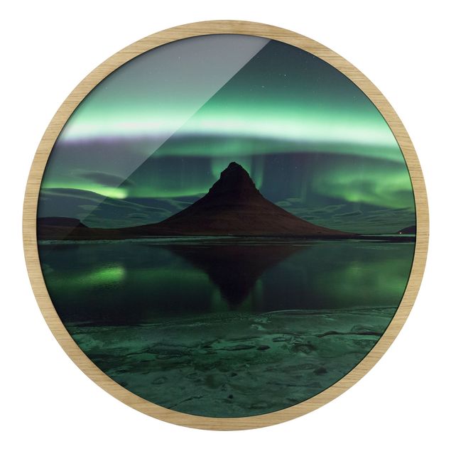 Wandbilder mit Rahmen Polarlicht in Island